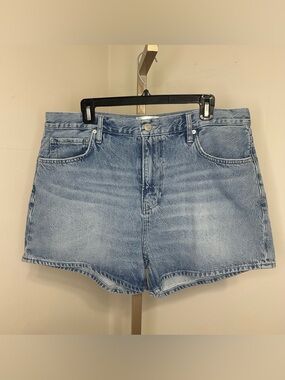 Frame Denim Light Blue High-Rise Jean Shorts